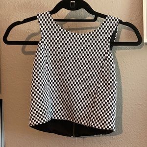 Black and white forever 21 crop top size small